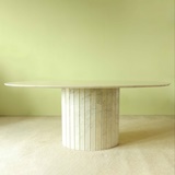 OVAL DINING TABLE IN MARBLE